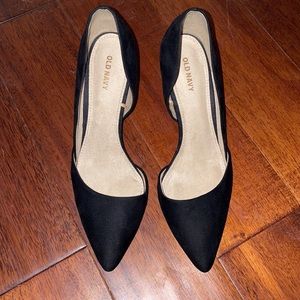 COPY - Old Navy Black Velvet Pointed Toe Heels
